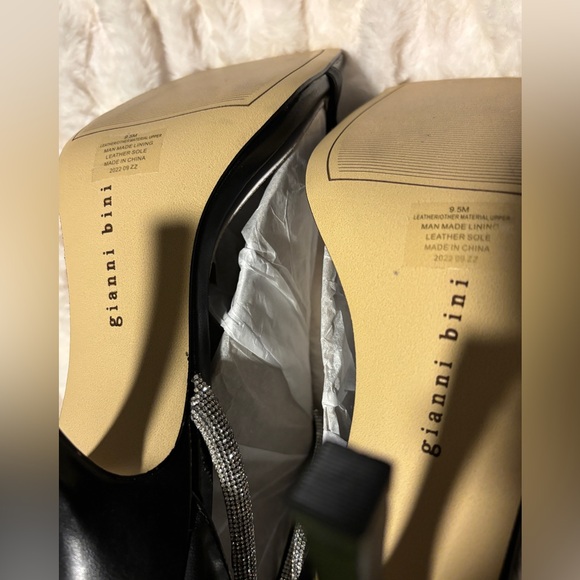 Gianni Bini Black Rhinestone Heels - Picture 8 of 12